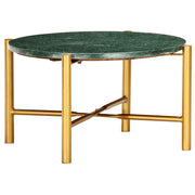 vidaXL Salontafel 60x60x35 cm echt steen met marmeren textuur groen - Aashly