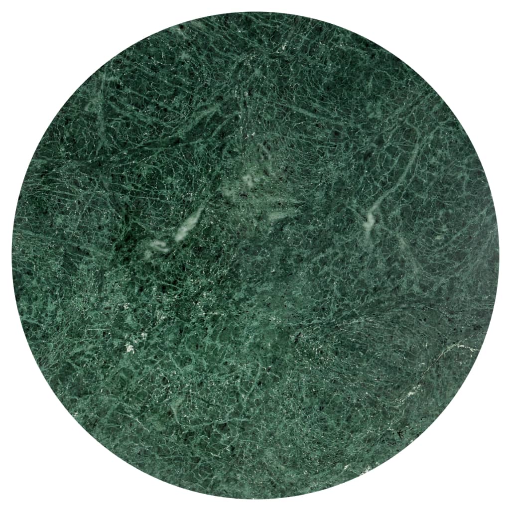 vidaXL Salontafel 60x60x35 cm echt steen met marmeren textuur groen - Aashly