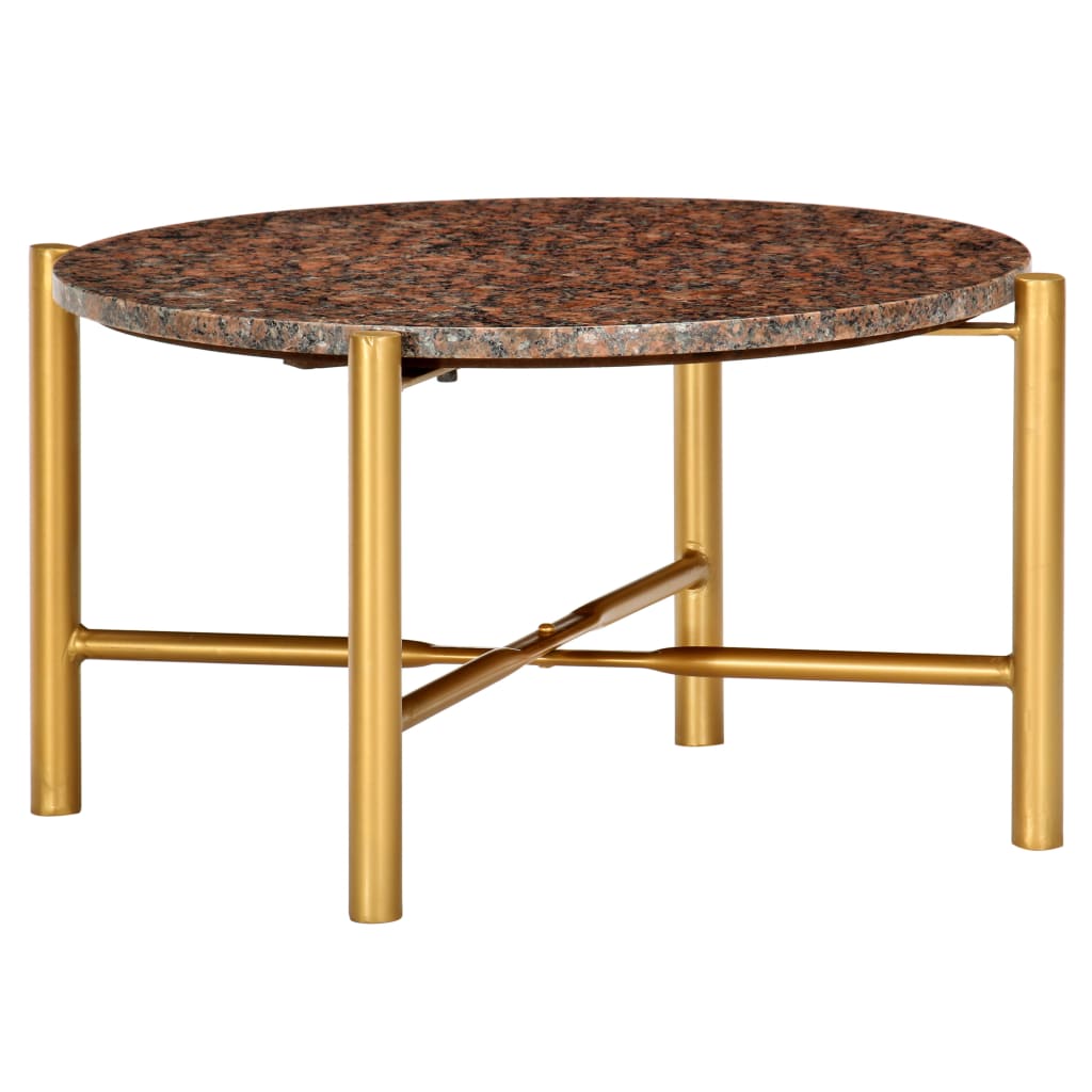 vidaXL Salontafel 60x60x35 cm echt steen met marmeren textuur groen - Aashly