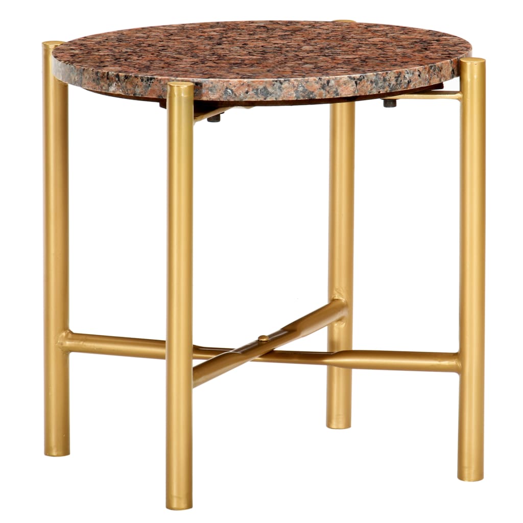 vidaXL Salontafel 60x60x35 cm echt steen met marmeren textuur groen - Aashly
