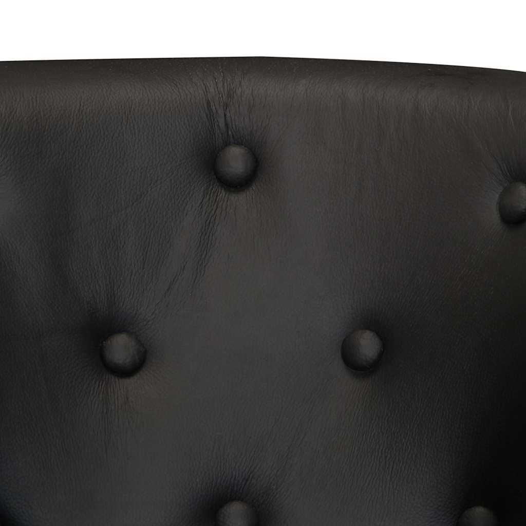 vidaXL Bucket Chair Real Leather Brown