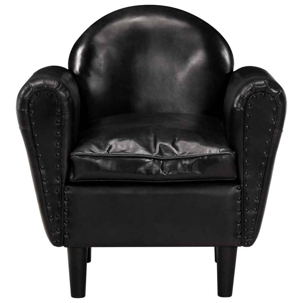 vidaXL Kuipstoel 77x65x79 cm echt leer bruin
