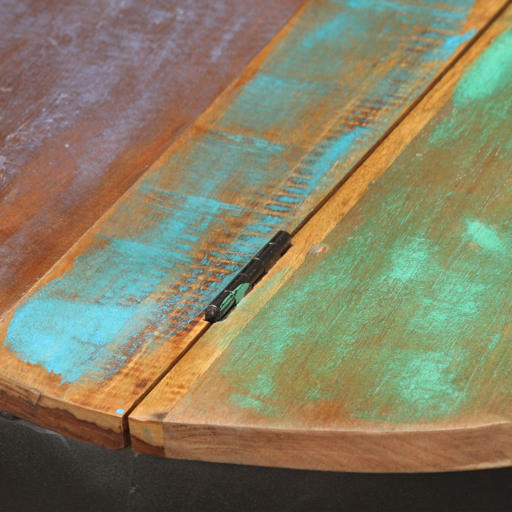 vidaXL Salontafel tonvormig massief gerecycled hout wit