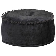 vidaXL Poef rond 40x20 cm fluweel antraciet