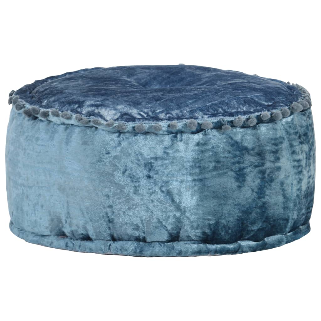 vidaXL Poef rond 40x20 cm fluweel antraciet