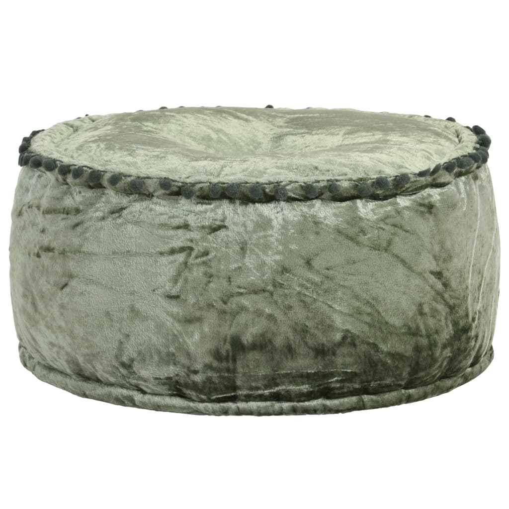 vidaXL Poef rond 40x20 cm fluweel antraciet