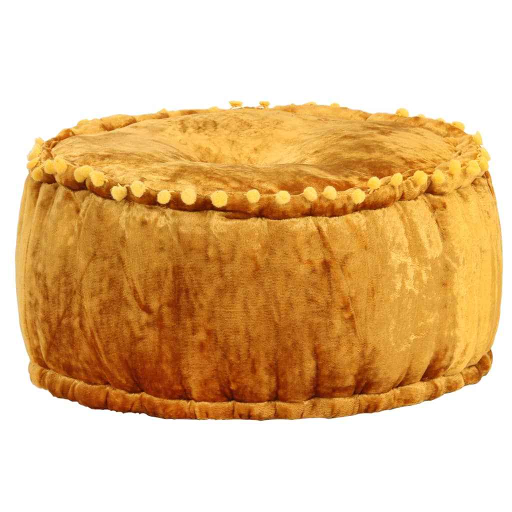 vidaXL Poef rond 40x20 cm fluweel antraciet