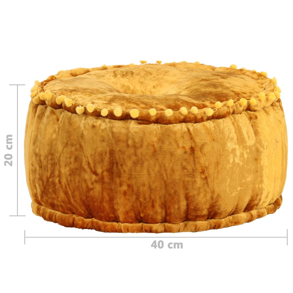 vidaXL Poef rond 40x20 cm fluweel antraciet