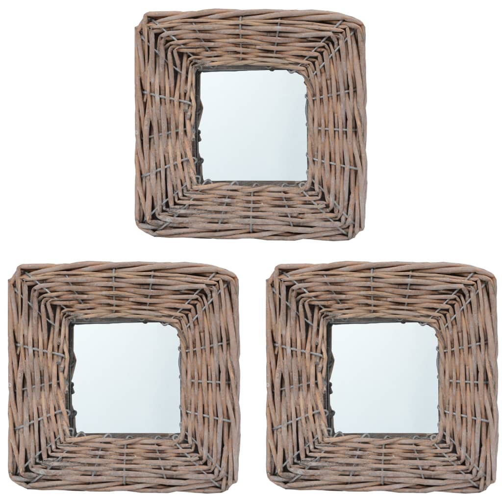 vidaXL Spiegel 50x50 cm wicker