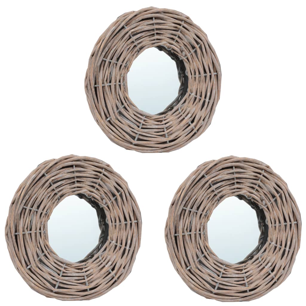 vidaXL Spiegel 50x50 cm wicker