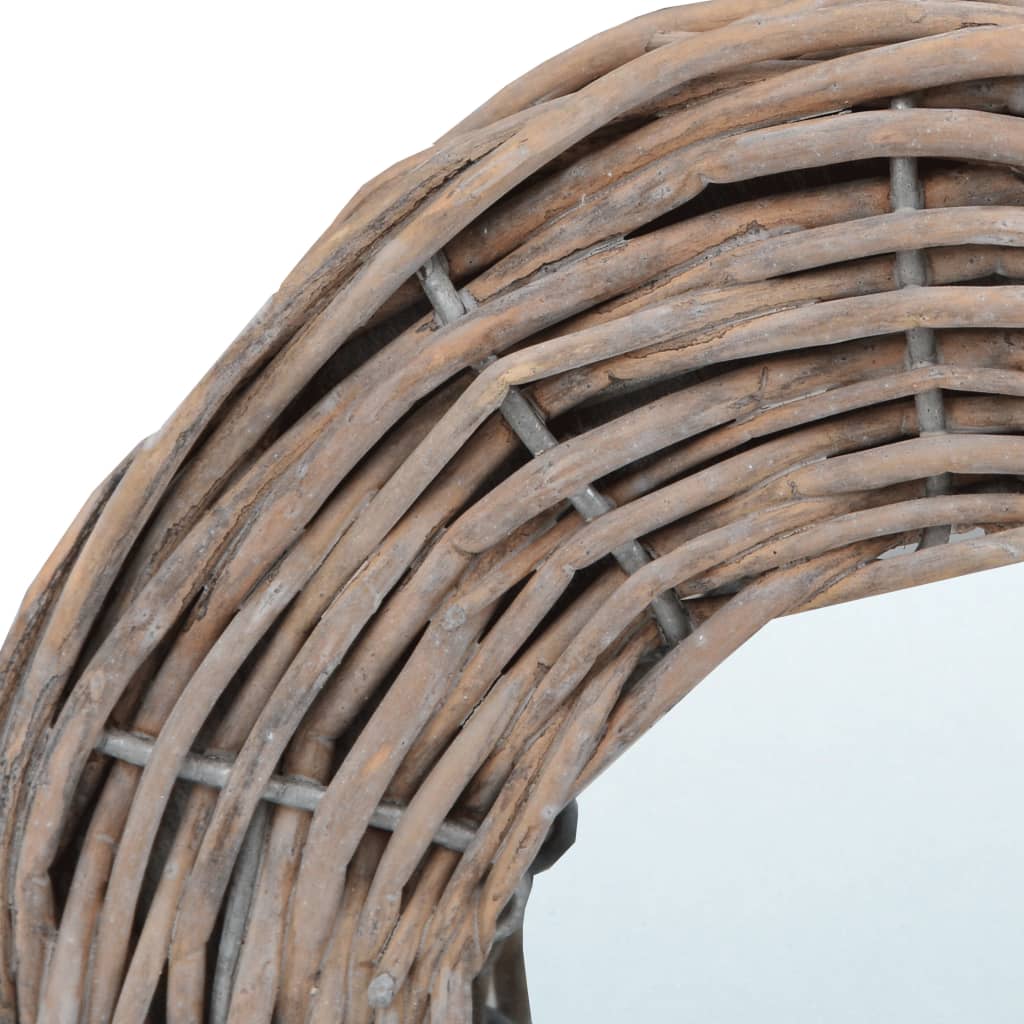 vidaXL Spiegel 50x50 cm wicker