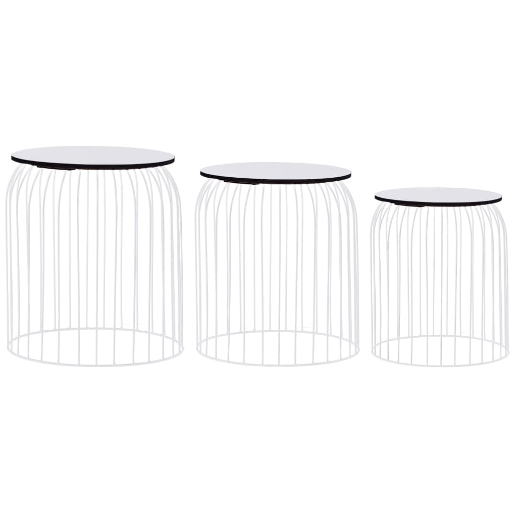 vidaXL Salontafels 3 st koperkleurig