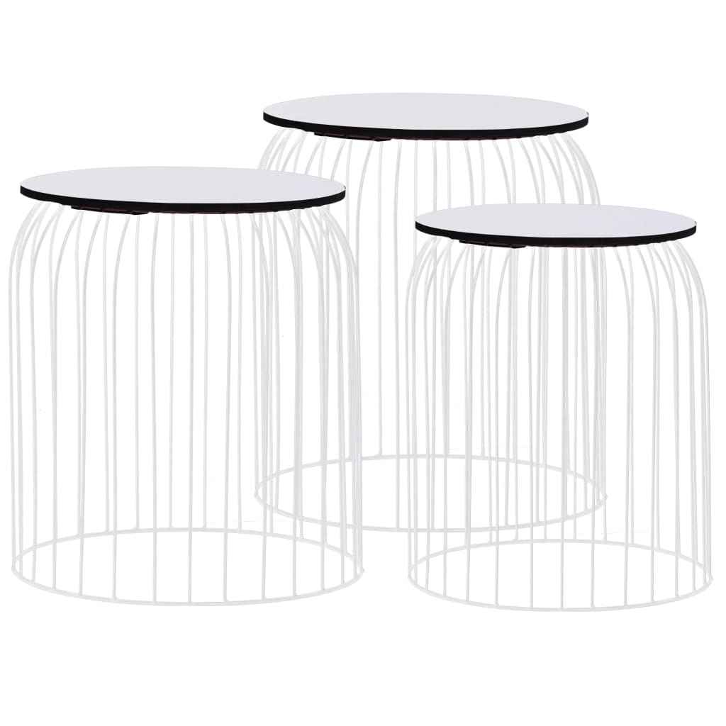 vidaXL Salontafels 3 st koperkleurig