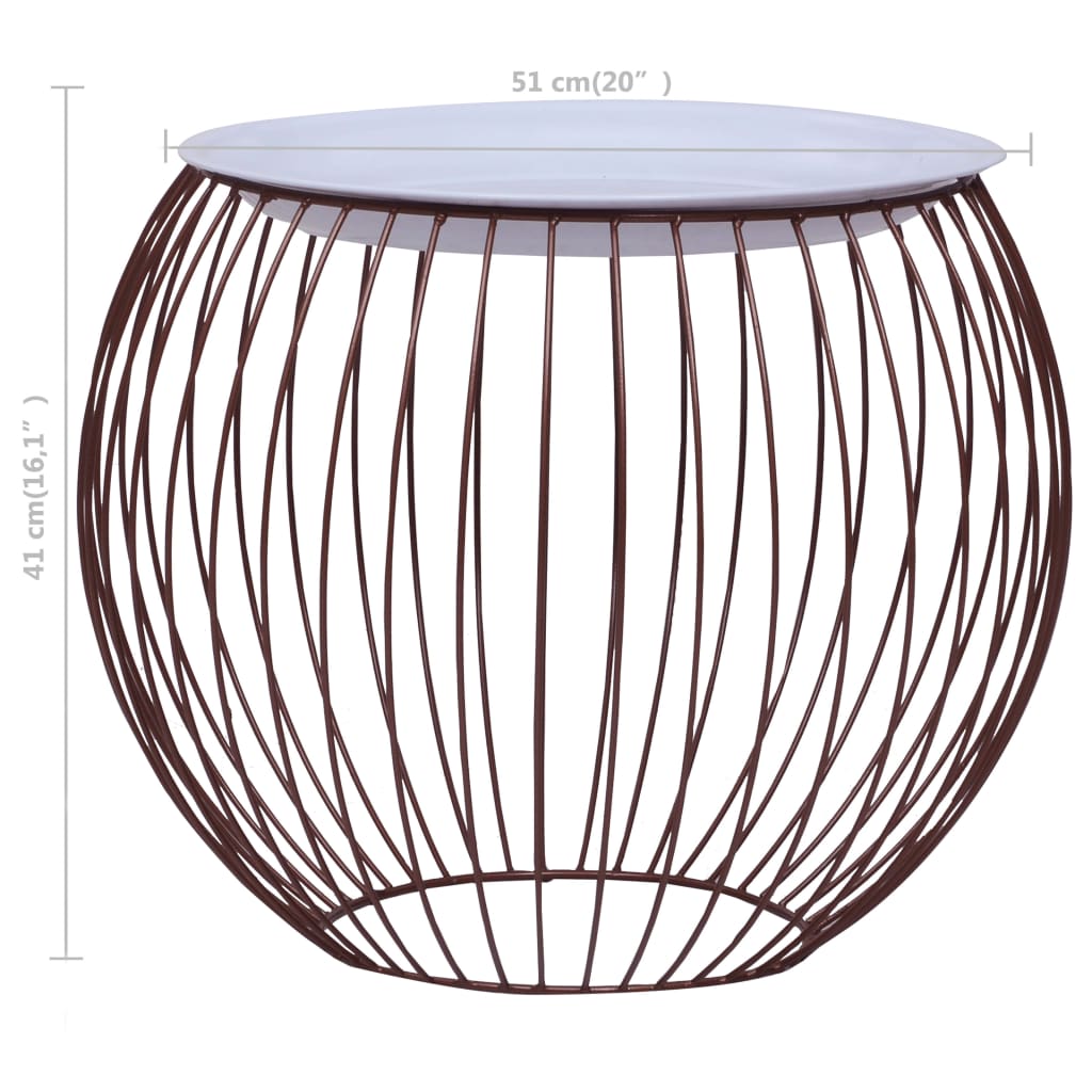 vidaXL Salontafel Ø 51 cm goudkleurig
