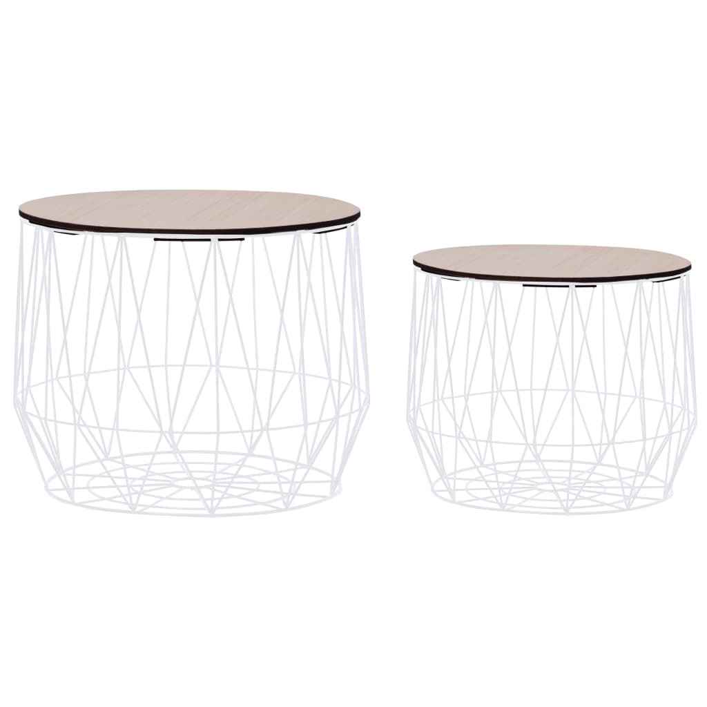 vidaXL Salontafels 2 st koperkleurig