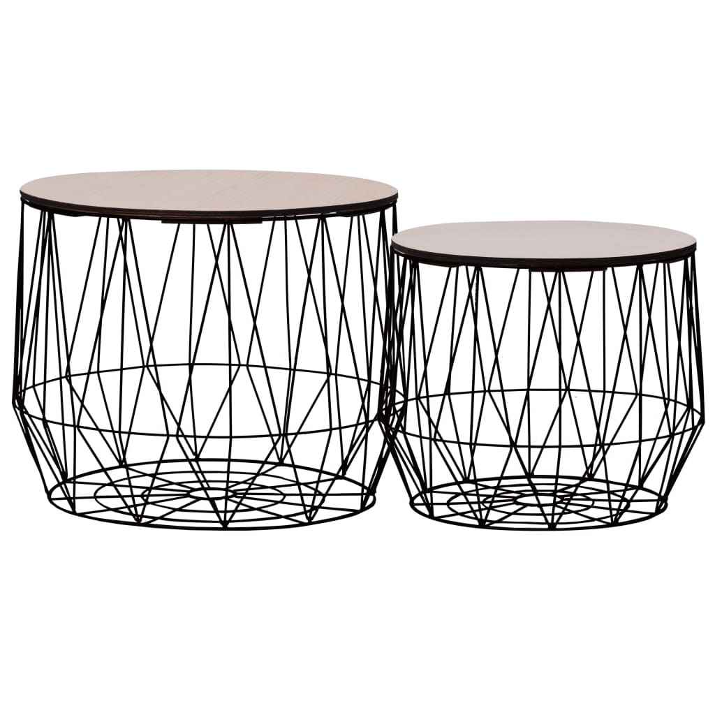 vidaXL Salontafels 2 st koperkleurig