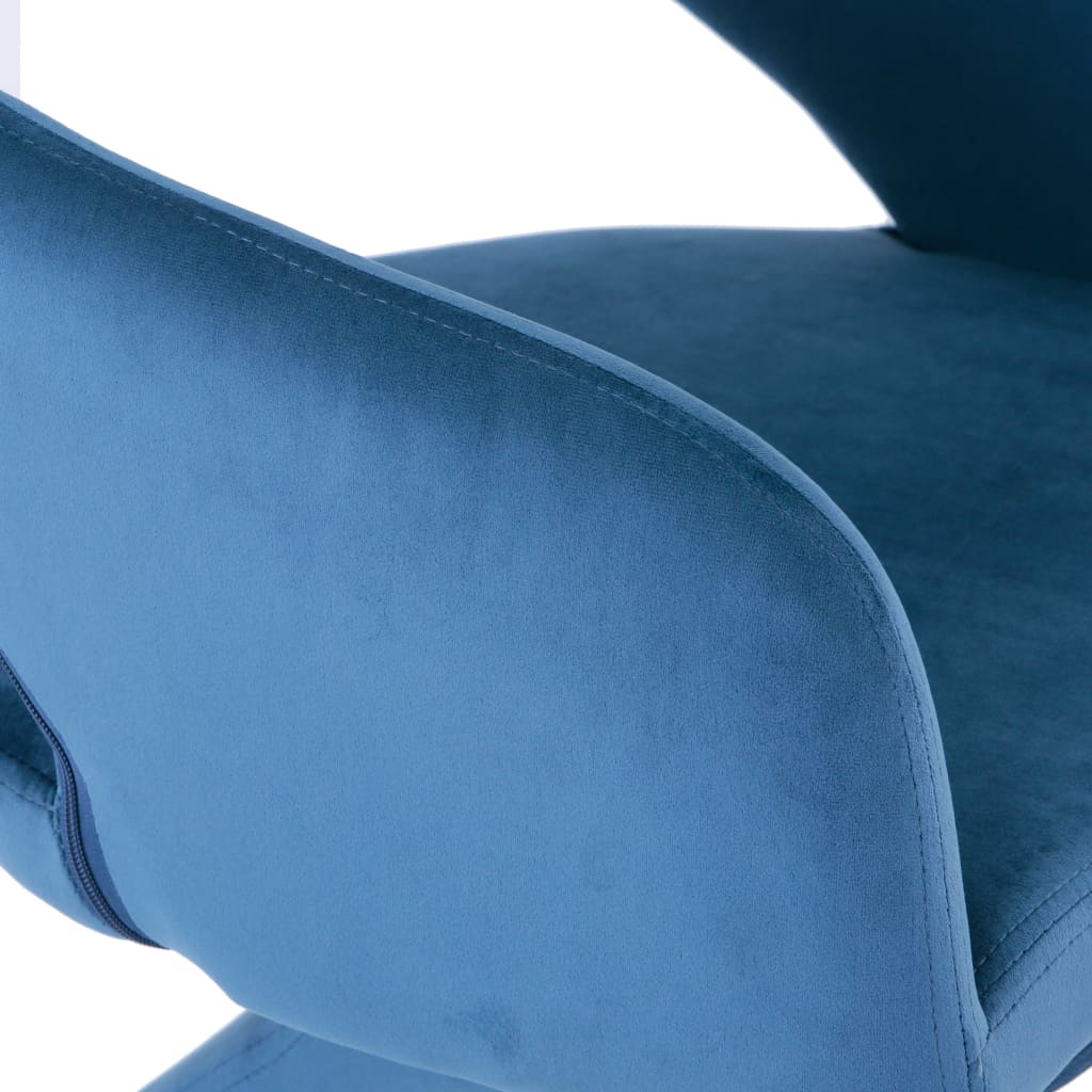 vidaXL Eetkamerstoelen 2 st fluweel blauw