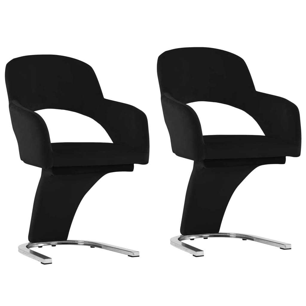 vidaXL Eetkamerstoelen 2 st fluweel blauw