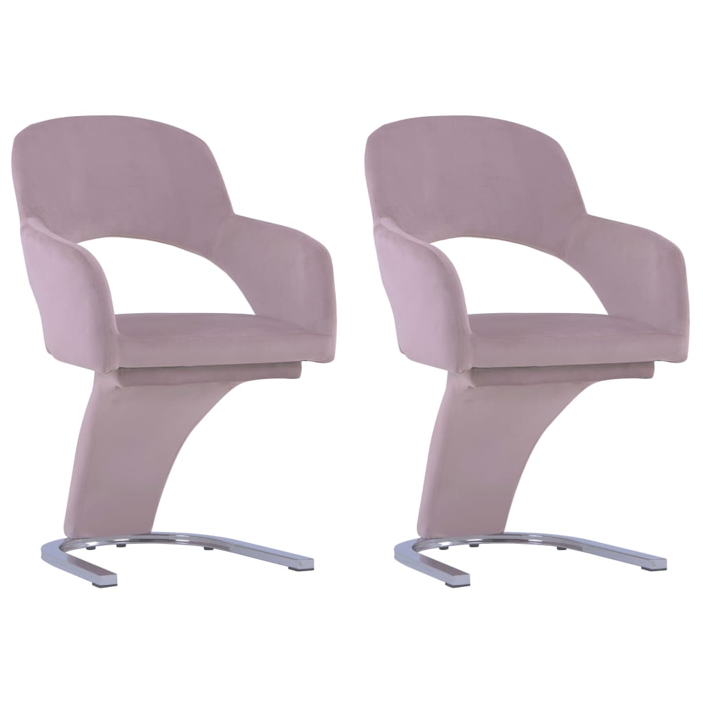 vidaXL Eetkamerstoelen 2 st fluweel blauw