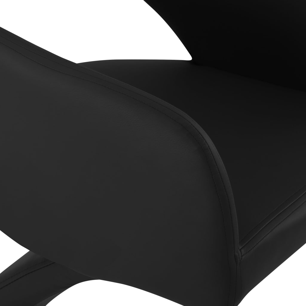 vidaXL Eetkamerstoelen 2 st kunstleer zwart