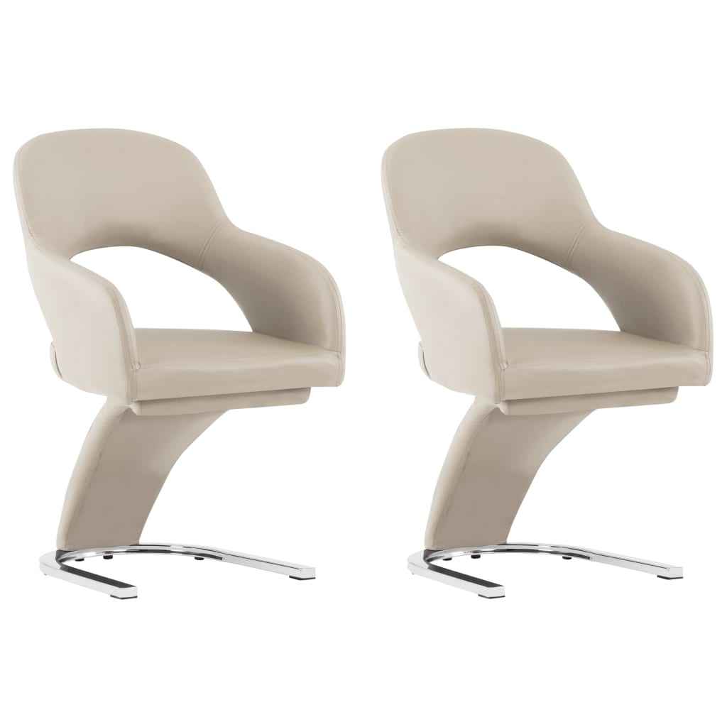 vidaXL Eetkamerstoelen 2 st kunstleer zwart