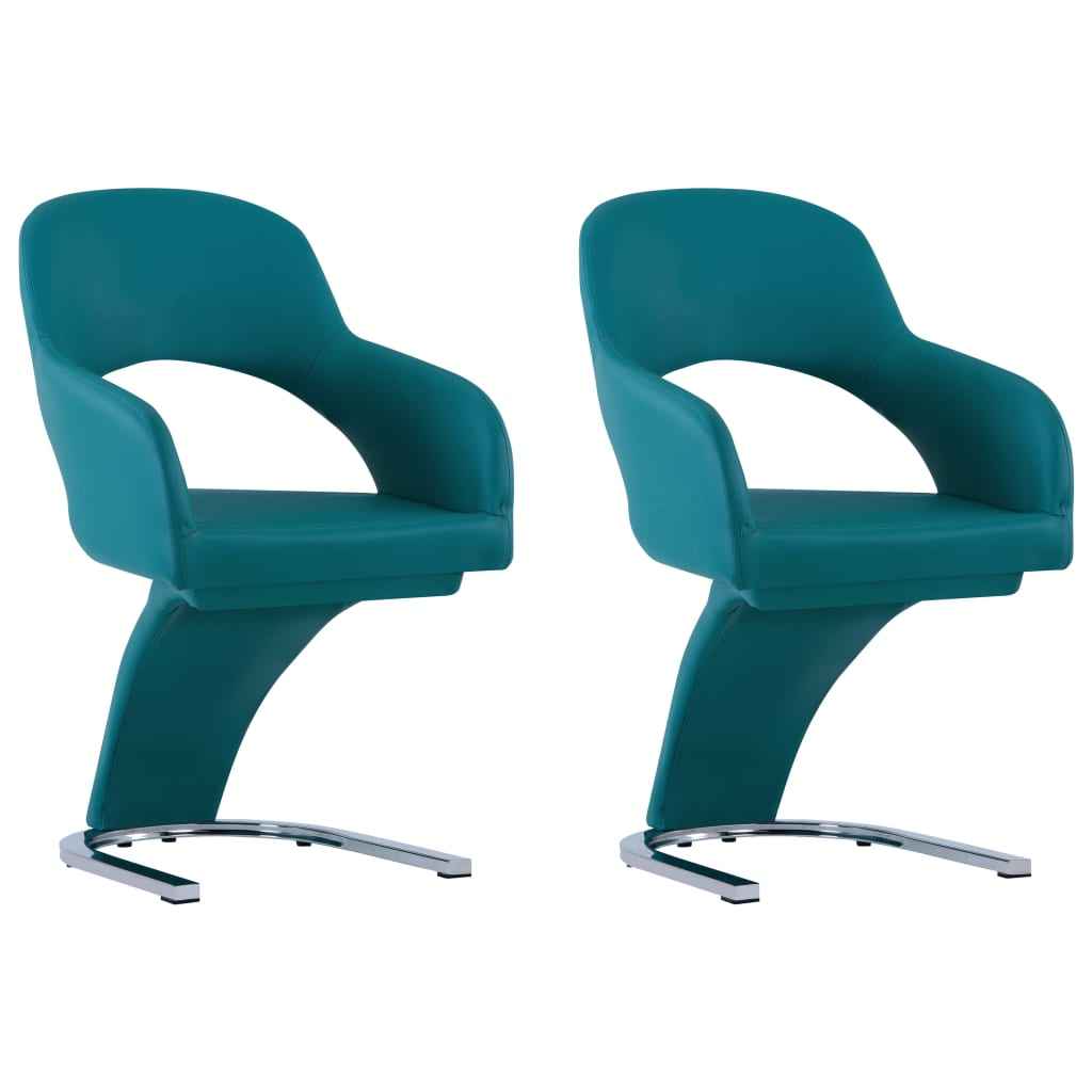 vidaXL Eetkamerstoelen 2 st kunstleer zwart