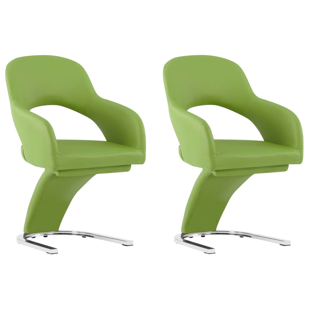 vidaXL Eetkamerstoelen 2 st kunstleer zwart