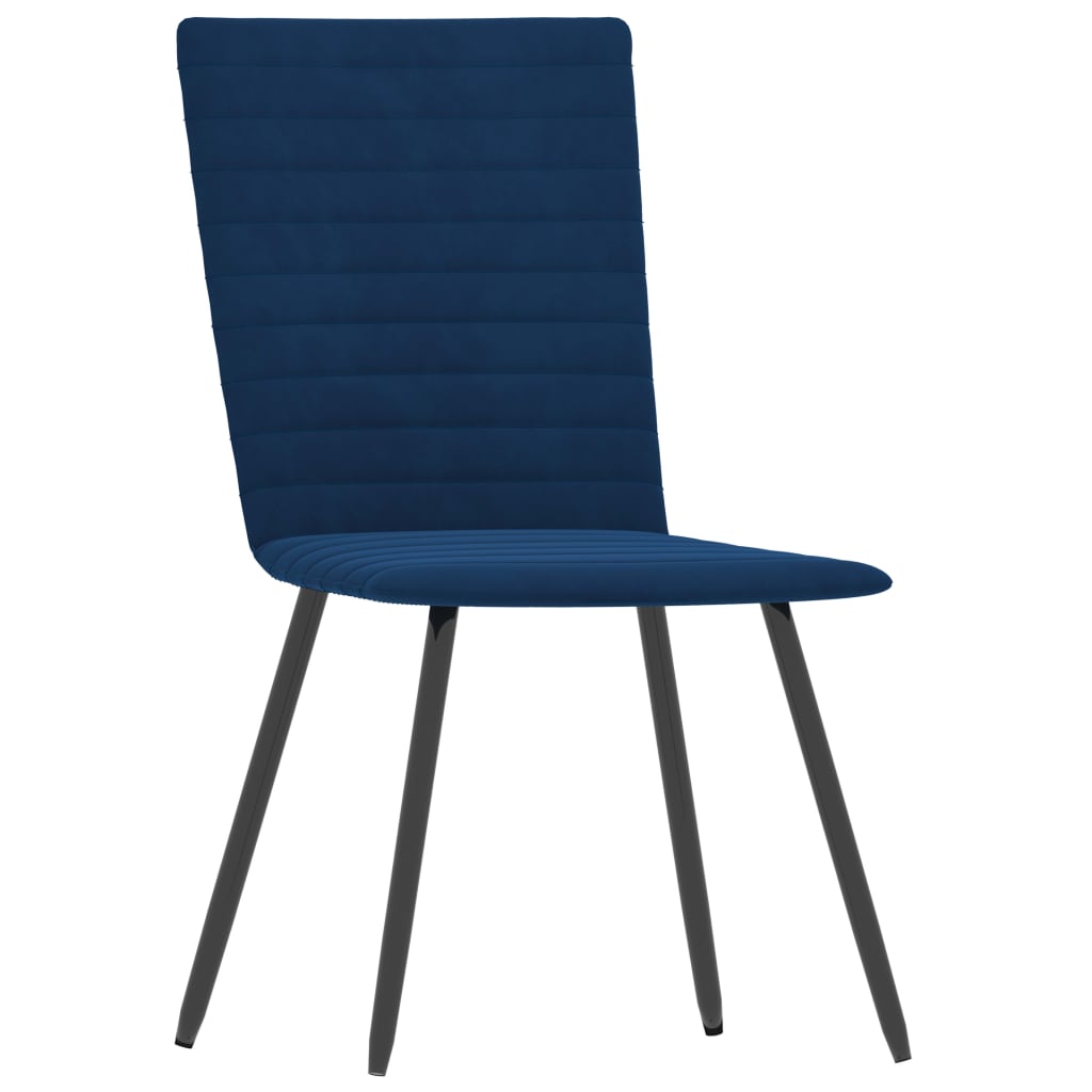 vidaXL Eetkamerstoelen 2 st fluweel blauw