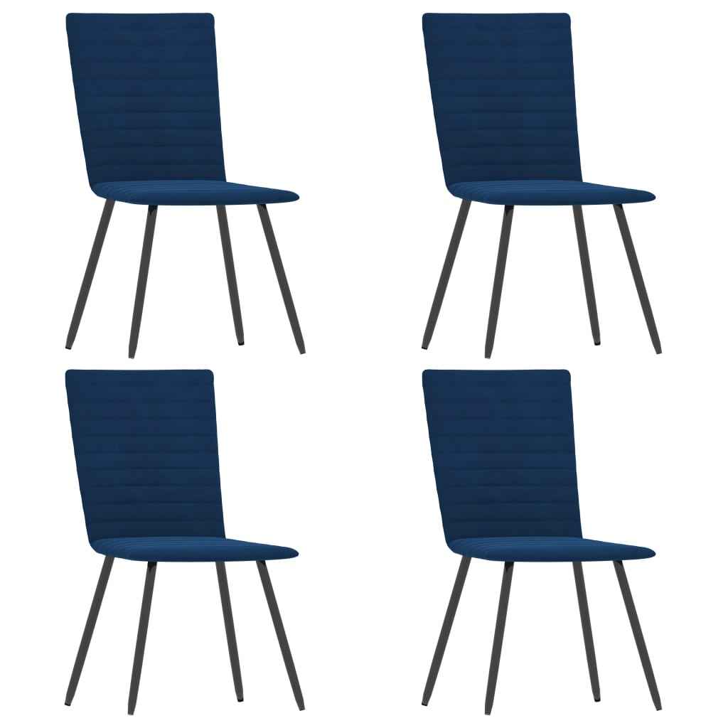 vidaXL Eetkamerstoelen 2 st fluweel blauw