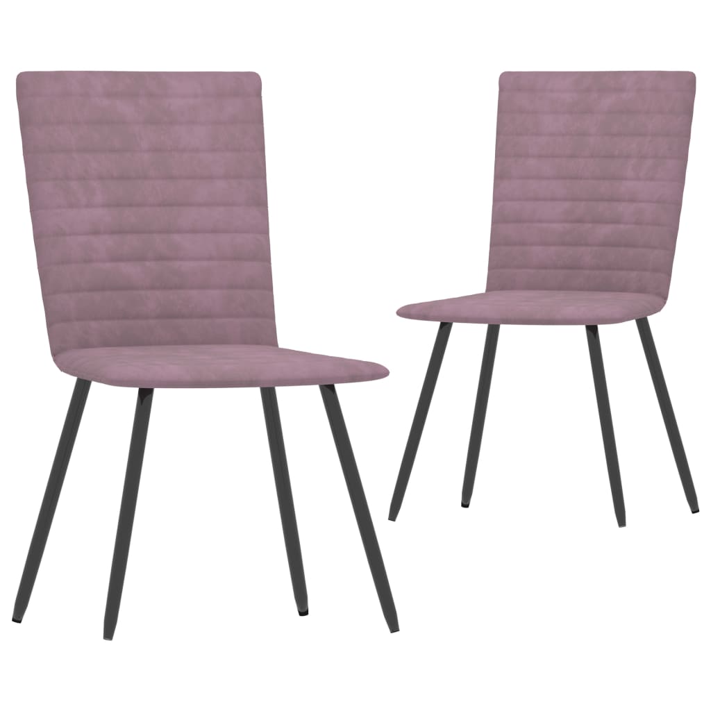 vidaXL Eetkamerstoelen 2 st fluweel blauw