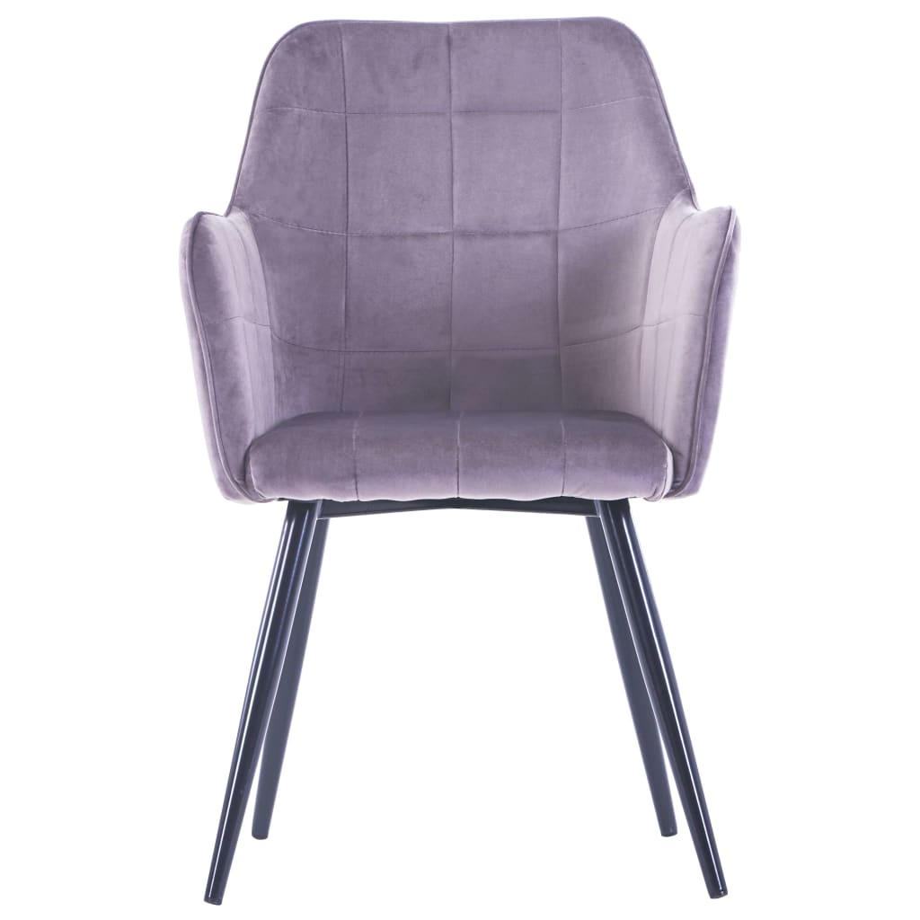 vidaXL Eetkamerstoelen 2 st fluweel grijs