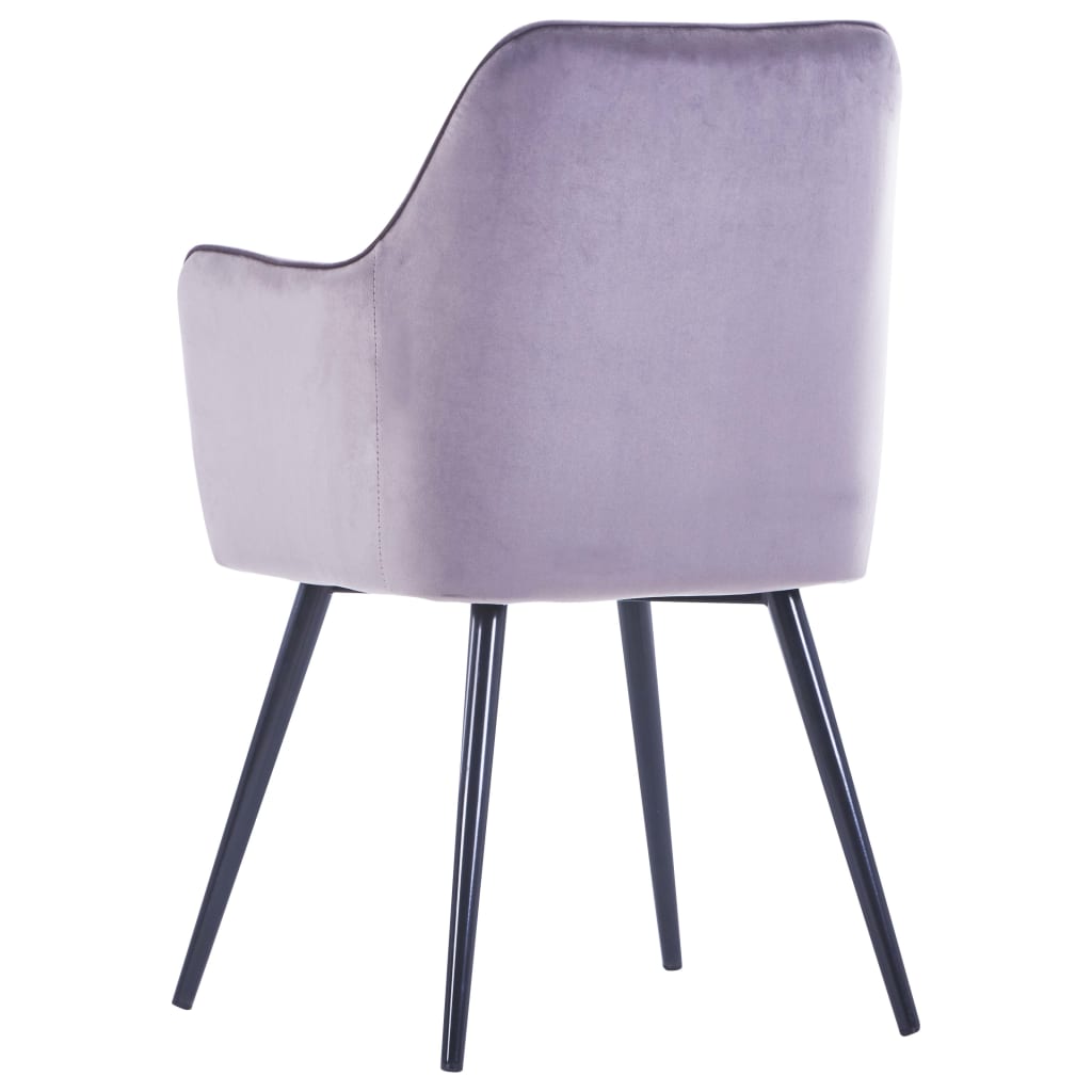 vidaXL Eetkamerstoelen 2 st fluweel grijs