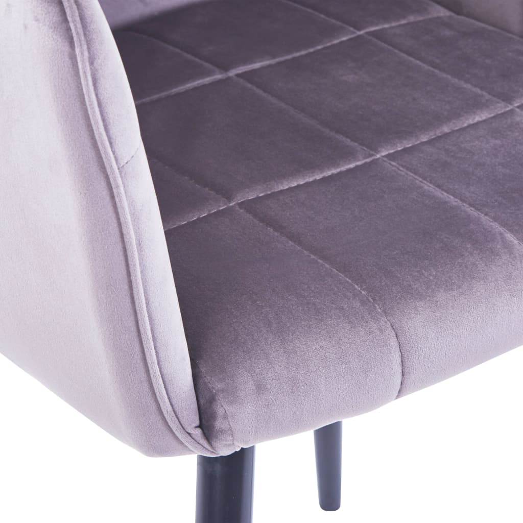 vidaXL Eetkamerstoelen 2 st fluweel grijs