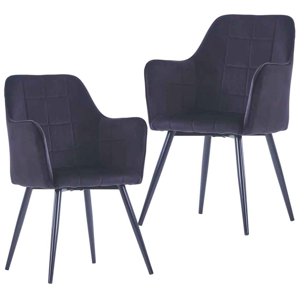 vidaXL Eetkamerstoelen 2 st fluweel grijs