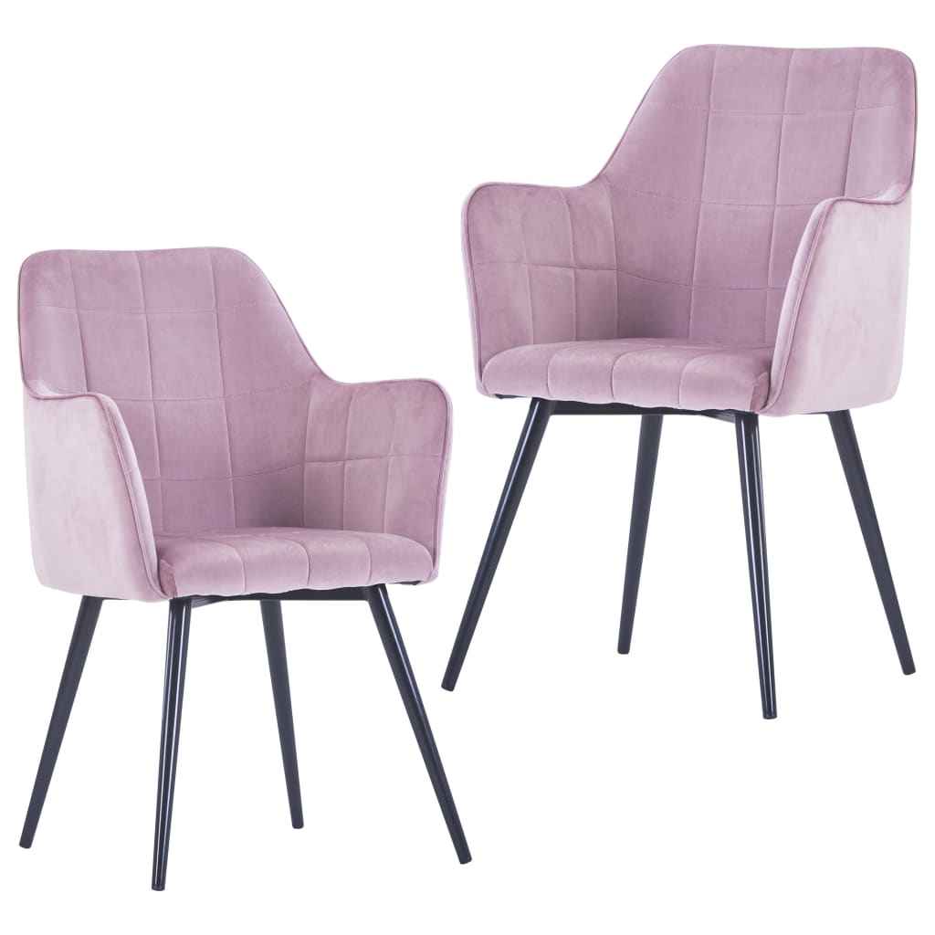 vidaXL Eetkamerstoelen 2 st fluweel grijs