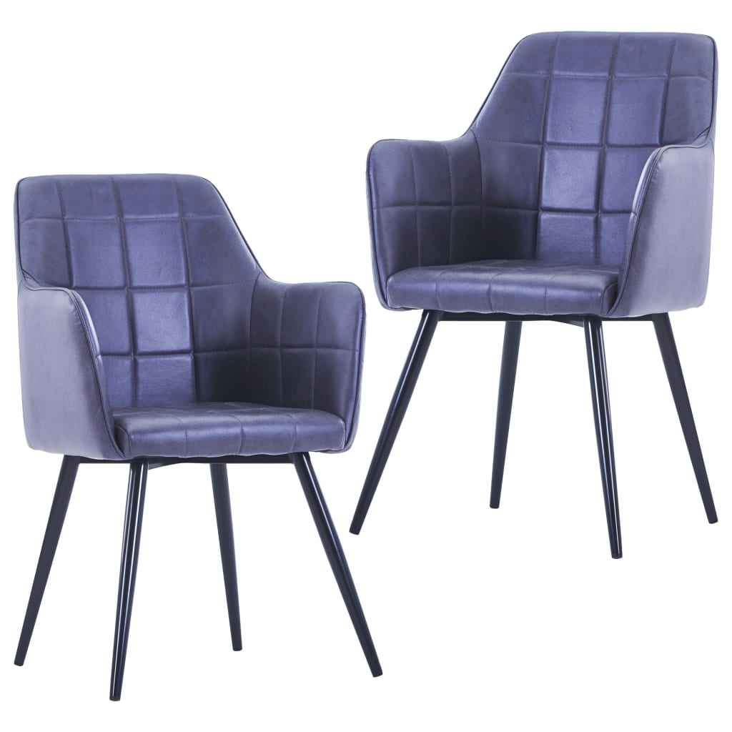 vidaXL Eetkamerstoelen 2 st kunstsuède bruin