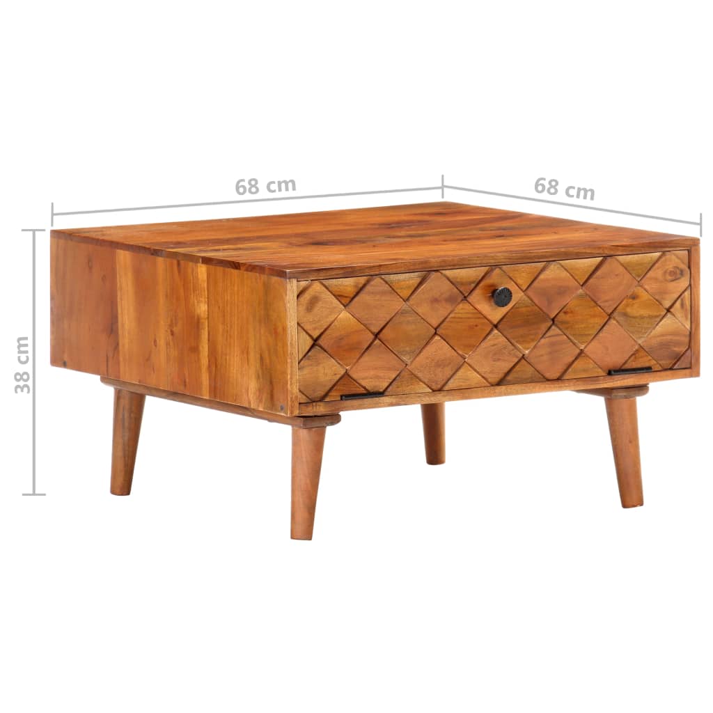 vidaXL Salontafel 68x68x38 cm massief acaciahout