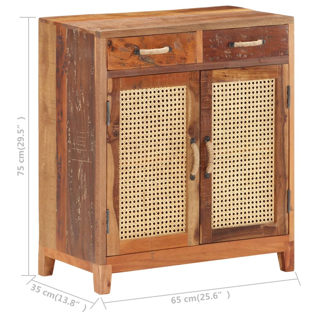 vidaXL Dressoir 65x35x75 cm massief gerecycled hout