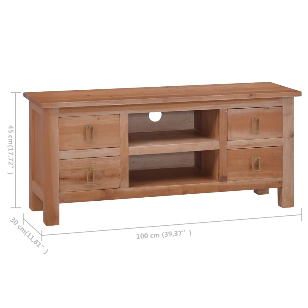 vidaXL Tv-meubel 100x30x45 cm massief mahoniehout