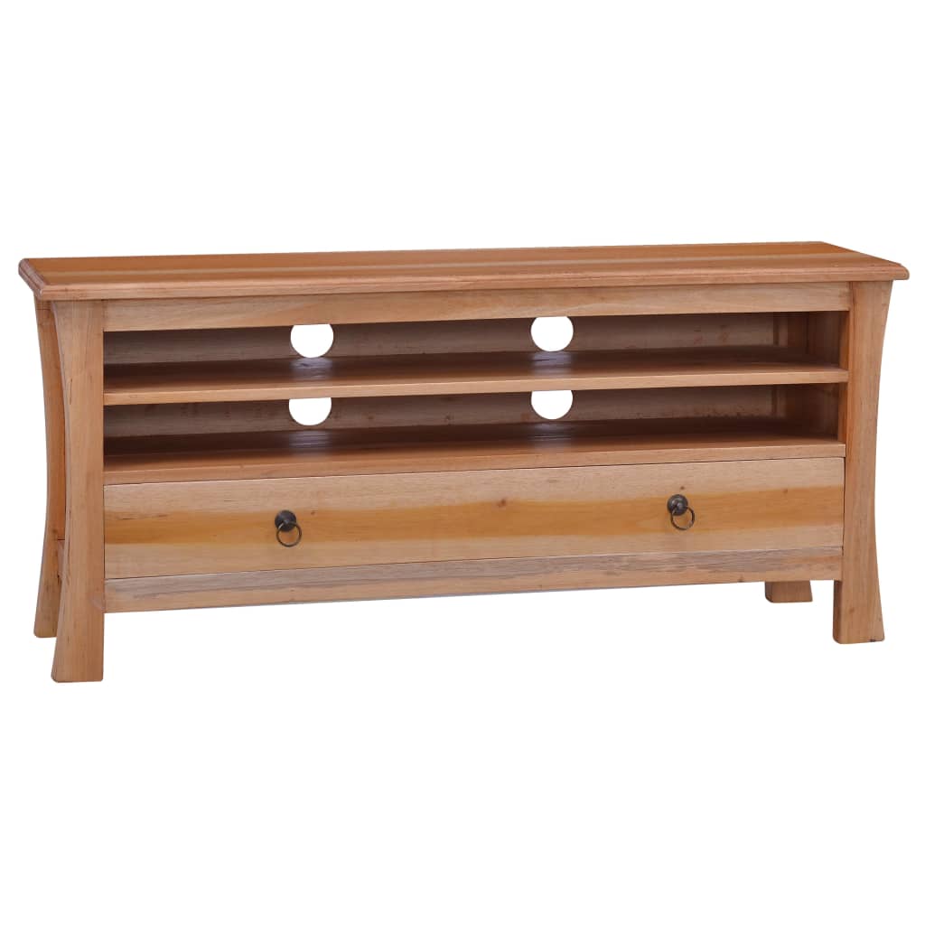 vidaXL Tv-meubel 100x30x45 cm massief mahoniehout lichtkoffiekleurig - Aashly