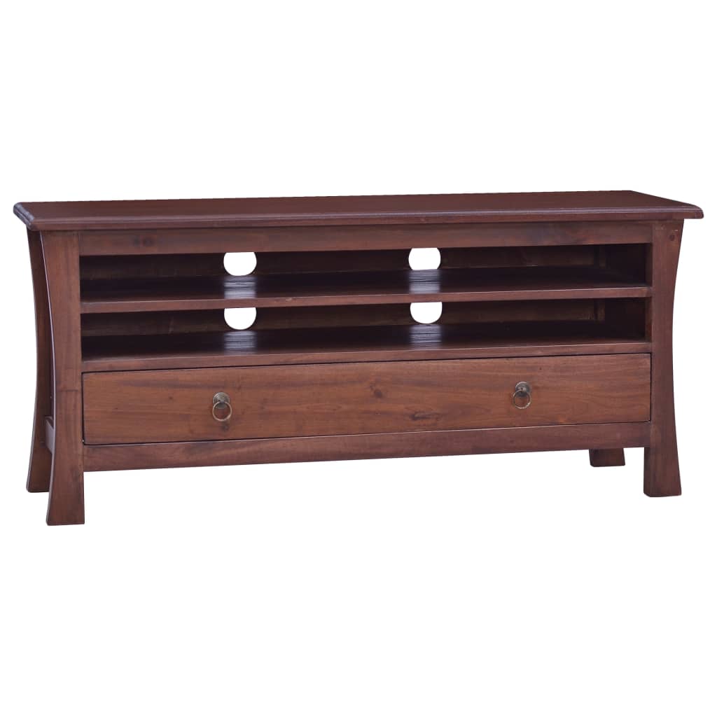 vidaXL Tv-meubel 100x30x45 cm massief mahoniehout lichtkoffiekleurig - Aashly