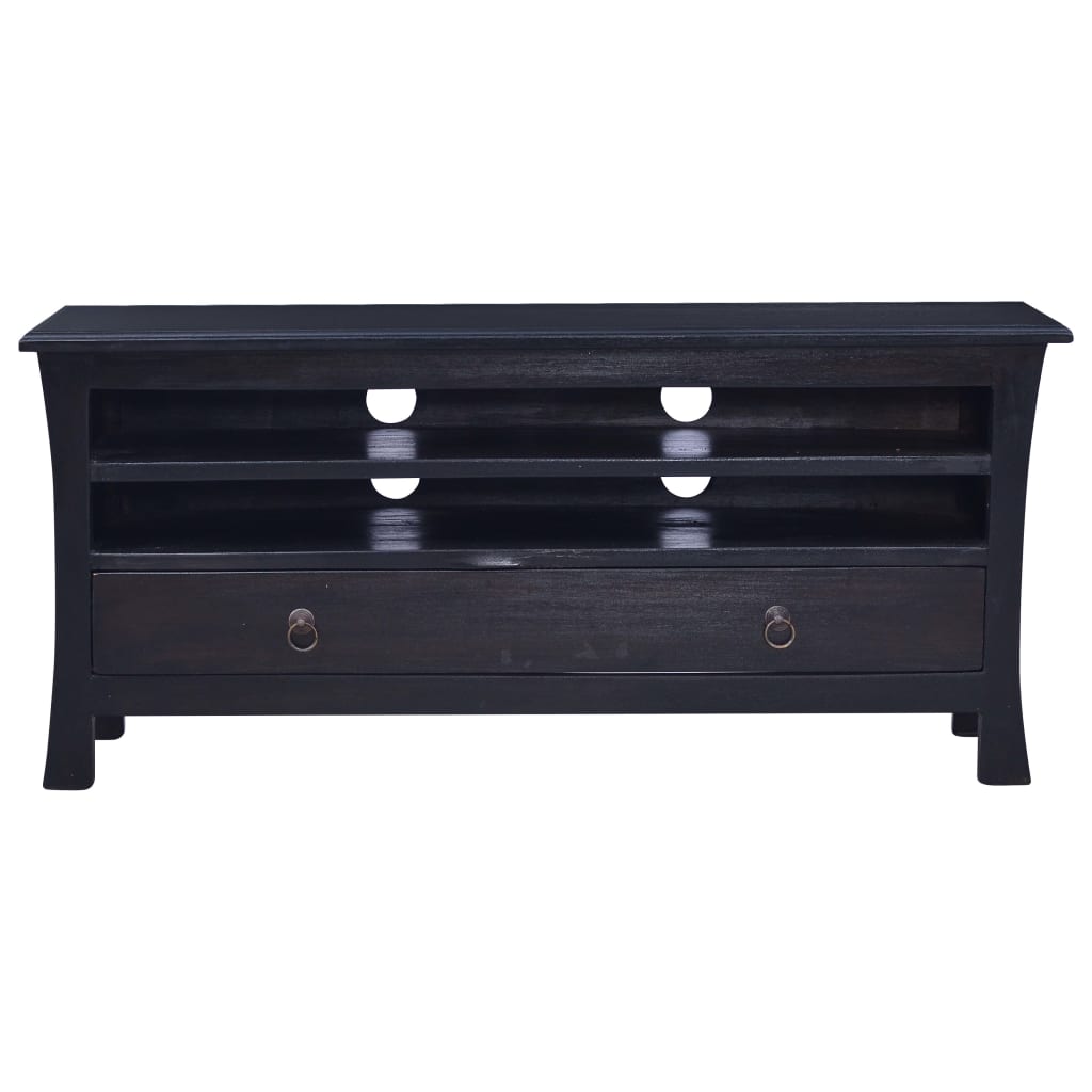 vidaXL Tv-meubel 100x30x45 cm massief mahoniehout lichtkoffiekleurig - Aashly