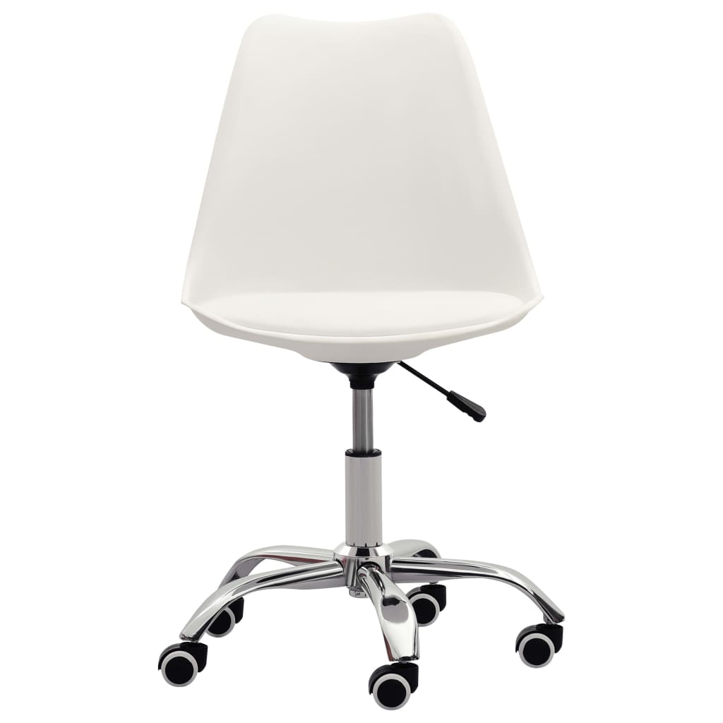 vidaXL Kantoorstoelen 2 st kunstleer wit