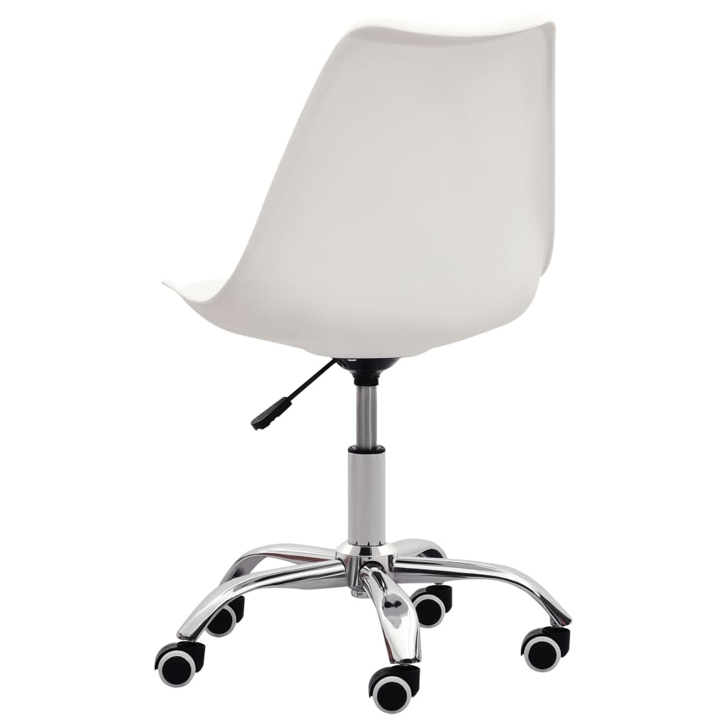 vidaXL Kantoorstoelen 2 st kunstleer wit