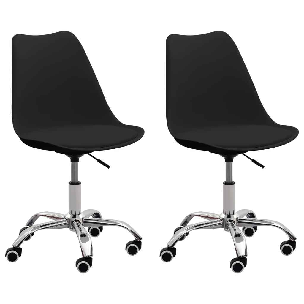 vidaXL Kantoorstoelen 2 st kunstleer wit