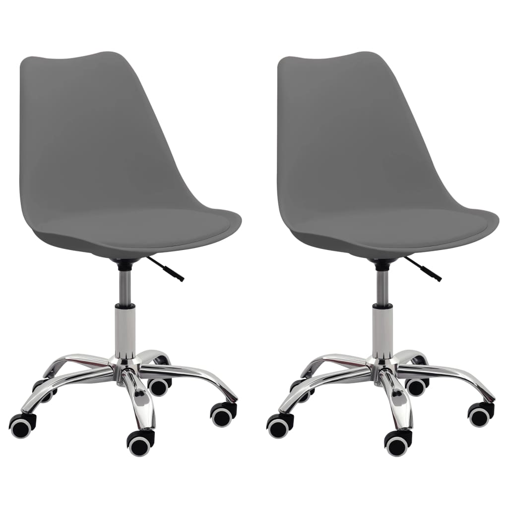vidaXL Kantoorstoelen 2 st kunstleer wit