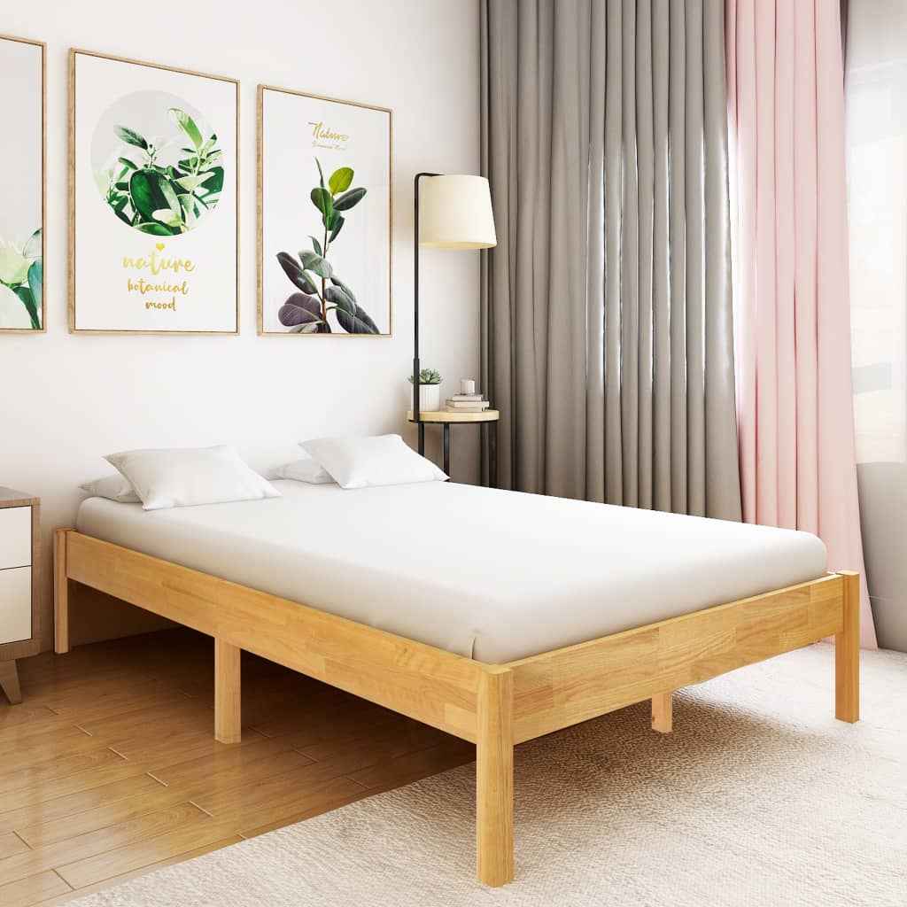 vidaXL Bedframe massief eikenhout 180x200 cm