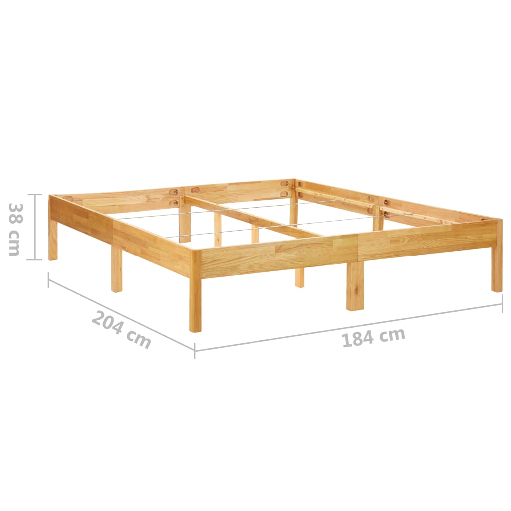 vidaXL Bedframe massief eikenhout 180x200 cm