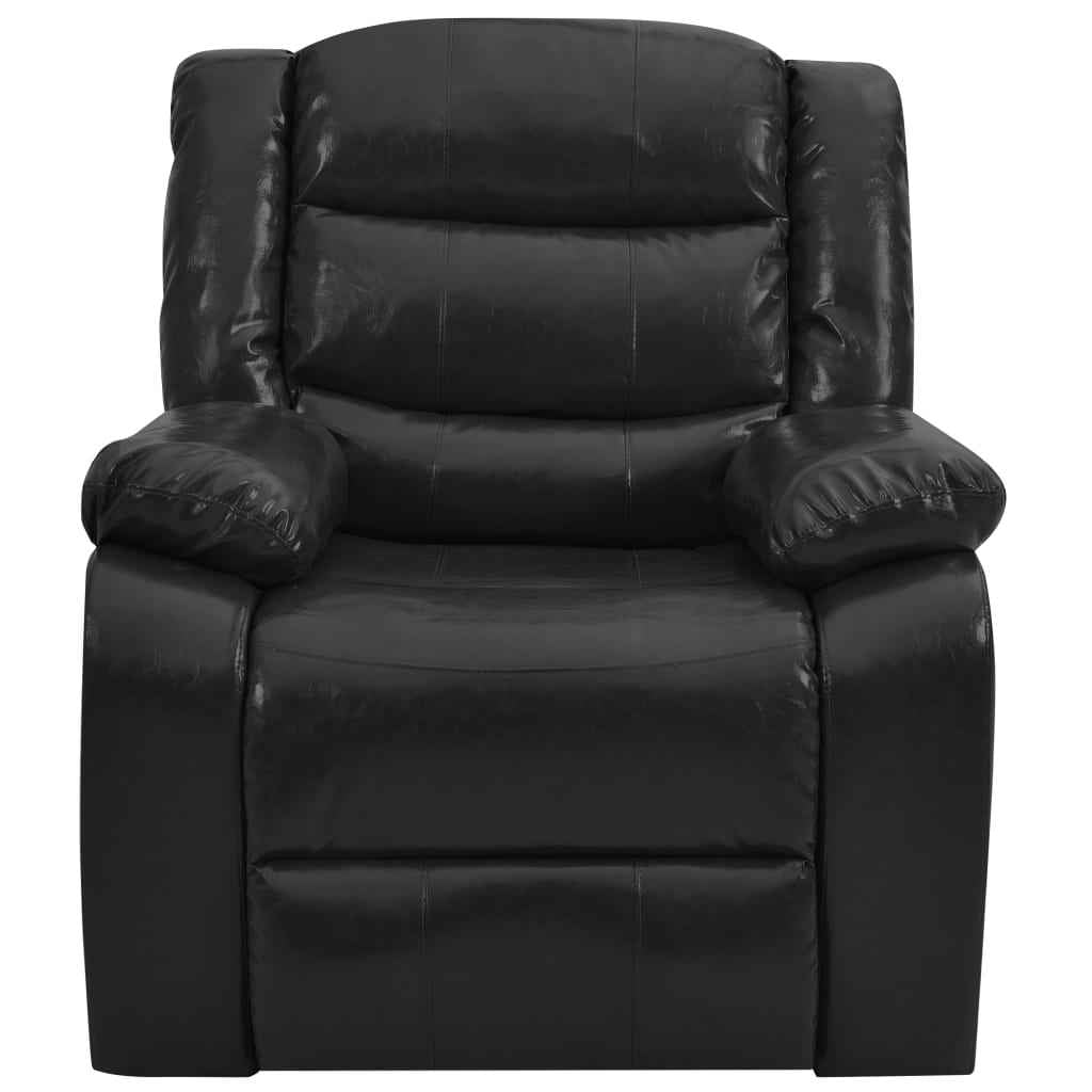 vidaXL Fauteuil verstelbaar kunstleer zwart