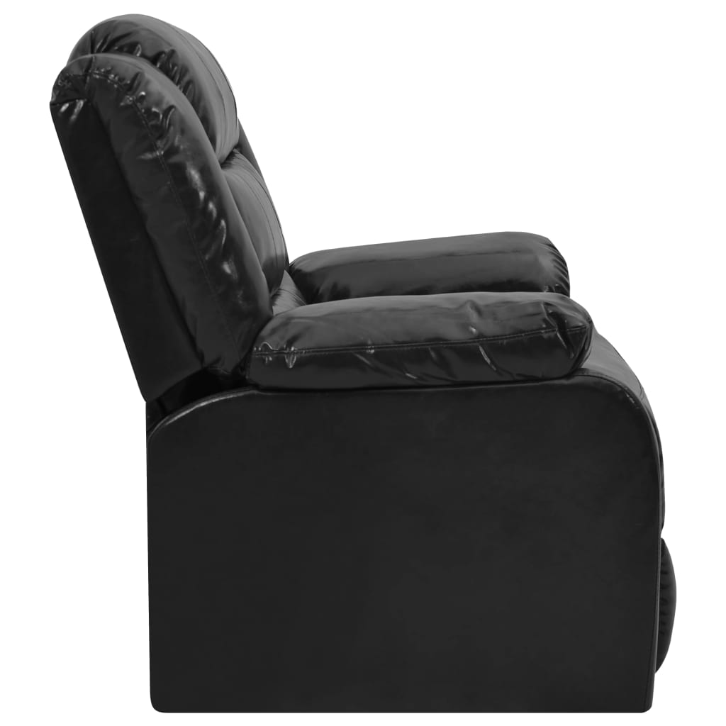 vidaXL Fauteuil verstelbaar kunstleer zwart